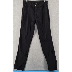 Calvin Klein Womens Black Pants Sz 8 Straight Leg Slim Rayon Nylon Blend Stretch